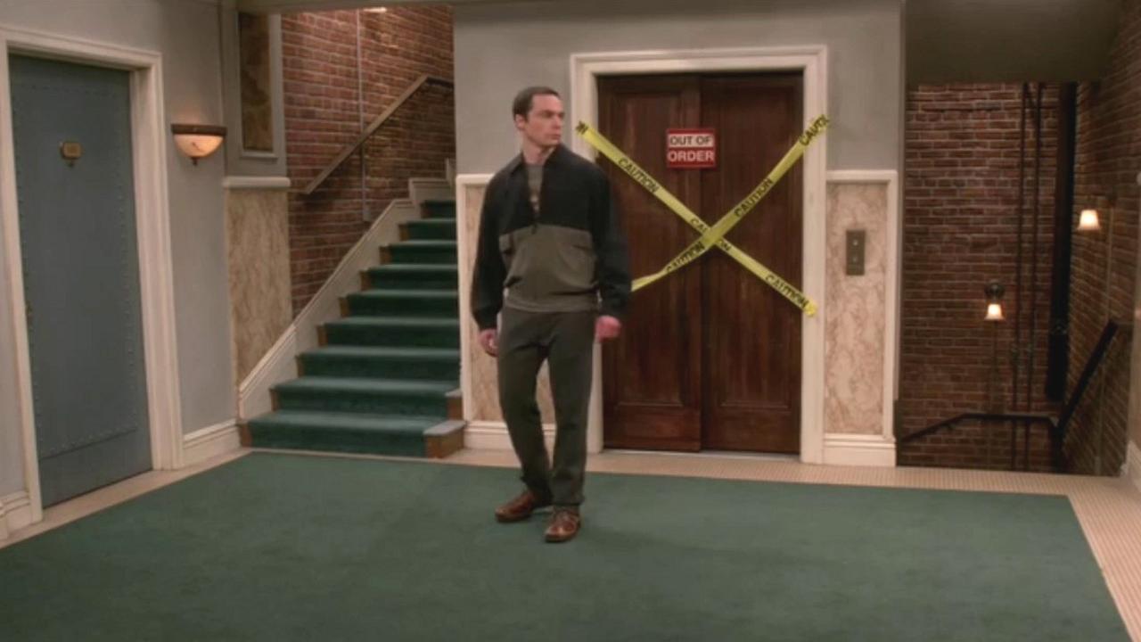 Les escaliers de Big Bang Theory
