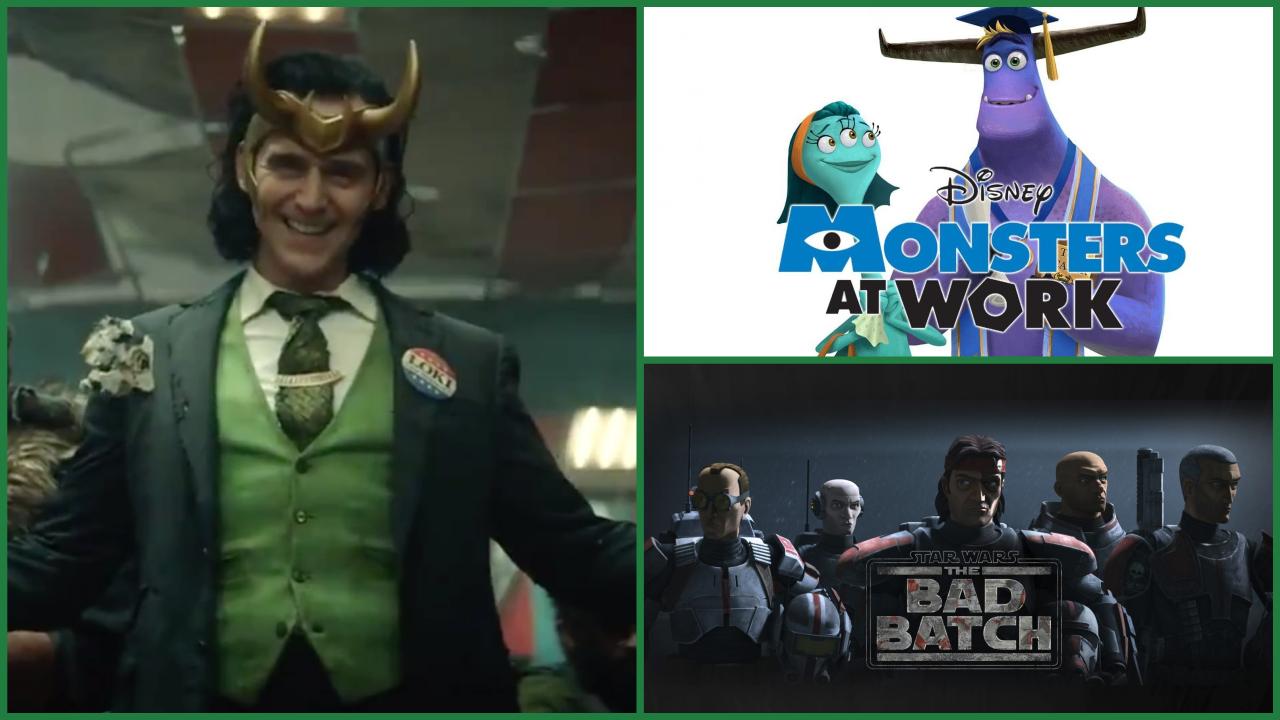 Disney date plusieurs séries : Loki, Star Wars The Bad Batch, Monsters at Work...