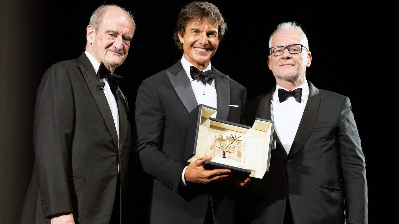 Pierre Lescure, Tom Cruise et Thierry Frémaux à Cannes 2022