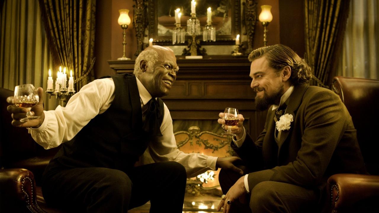 Samuel L. Jackson et Leonardo DiCaprio dans Django Unchained