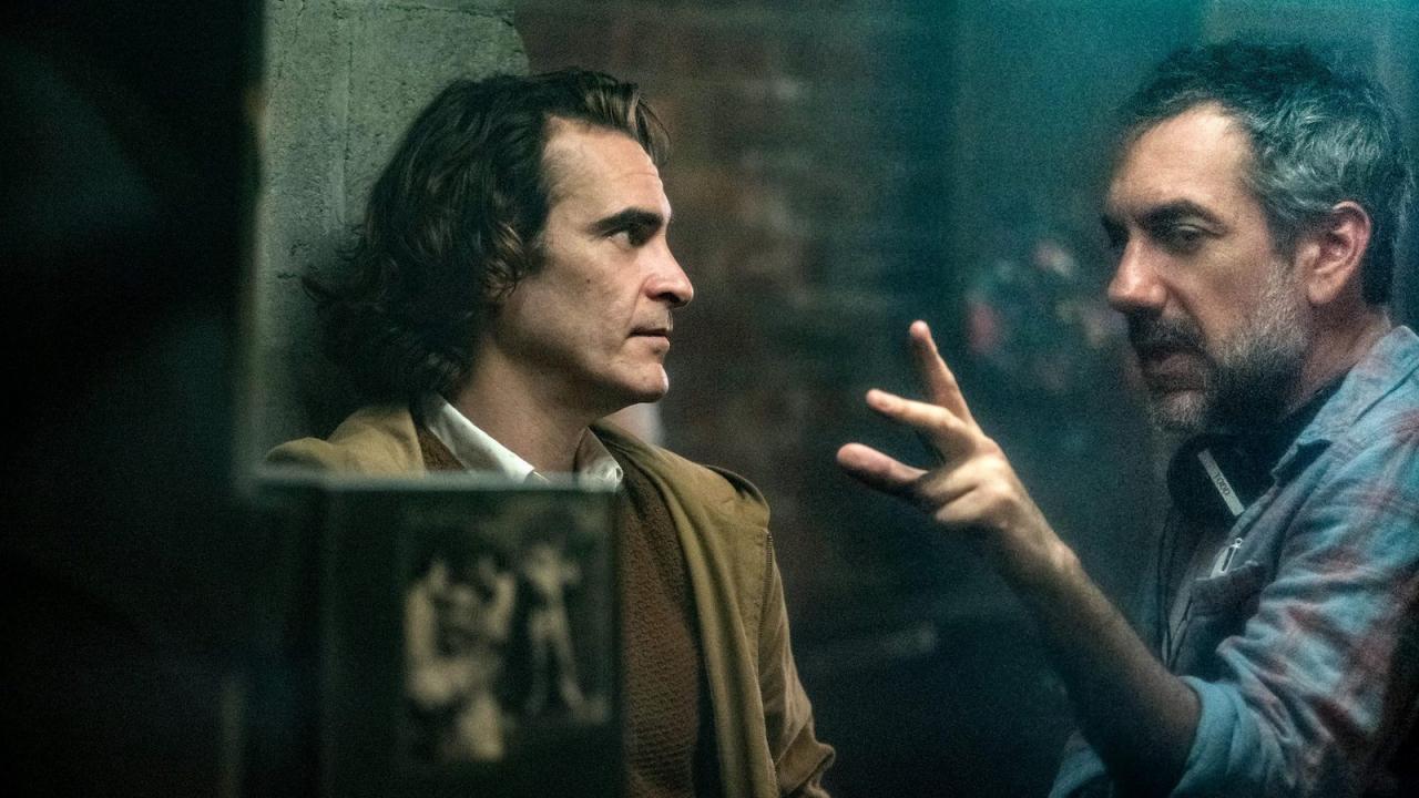 Joaquin Phoenix et Todd Phillips sur le tournage du Joker