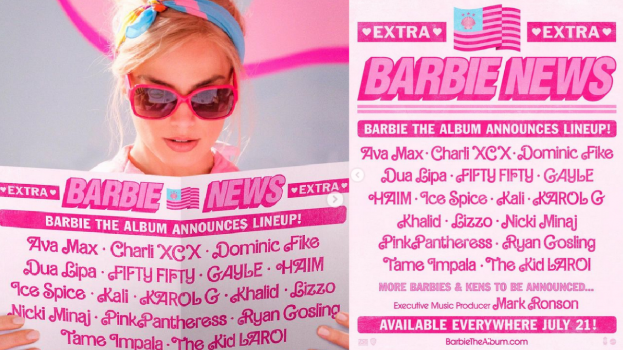 Dua Lipa et Ryan Gosling chantent sur la BO de Barbie