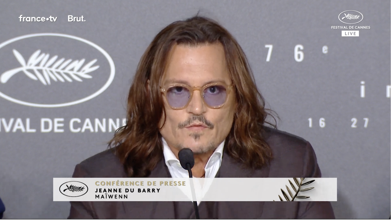 Johnny Depp à la conférence de presse de Jeanne du Barry