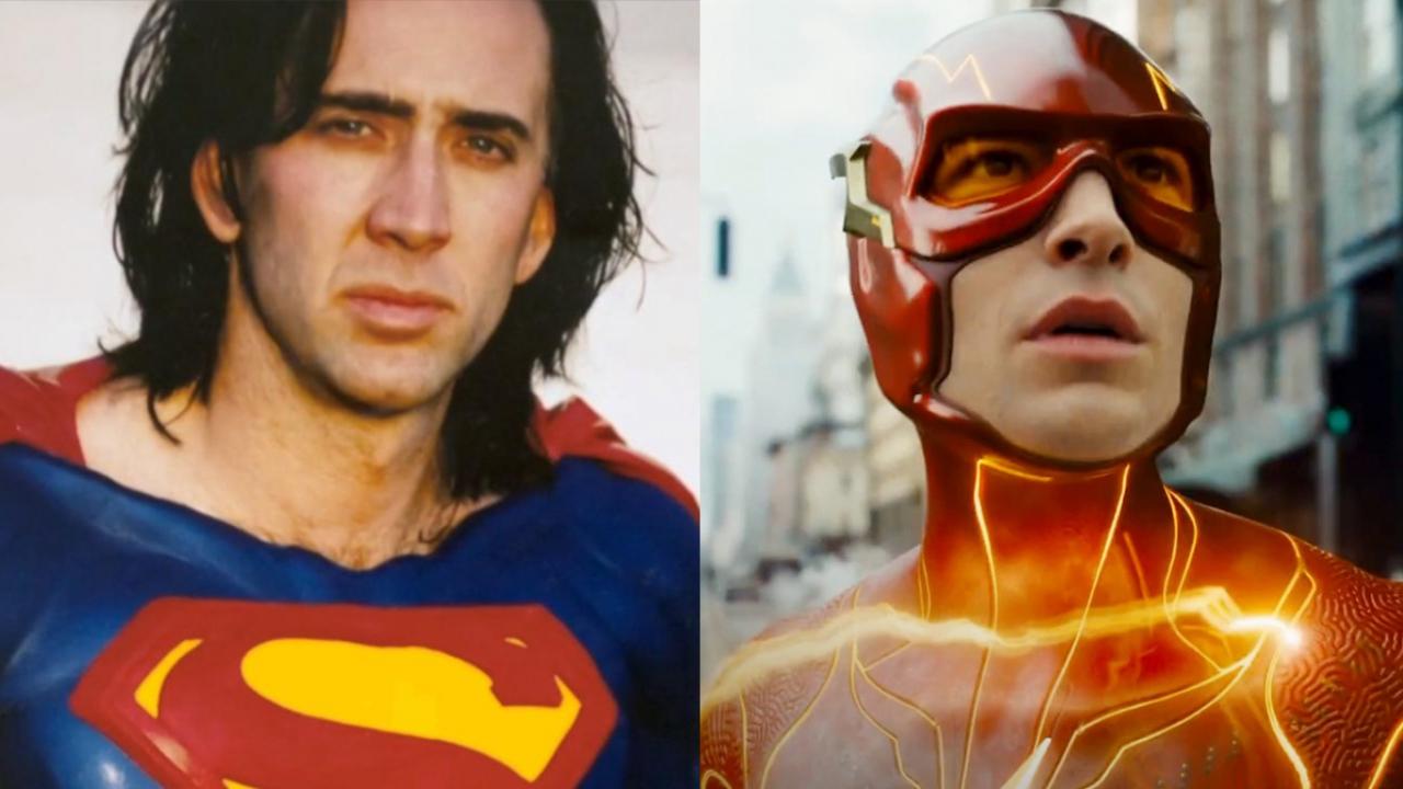 Nicolas Cage en superman dans The Flash