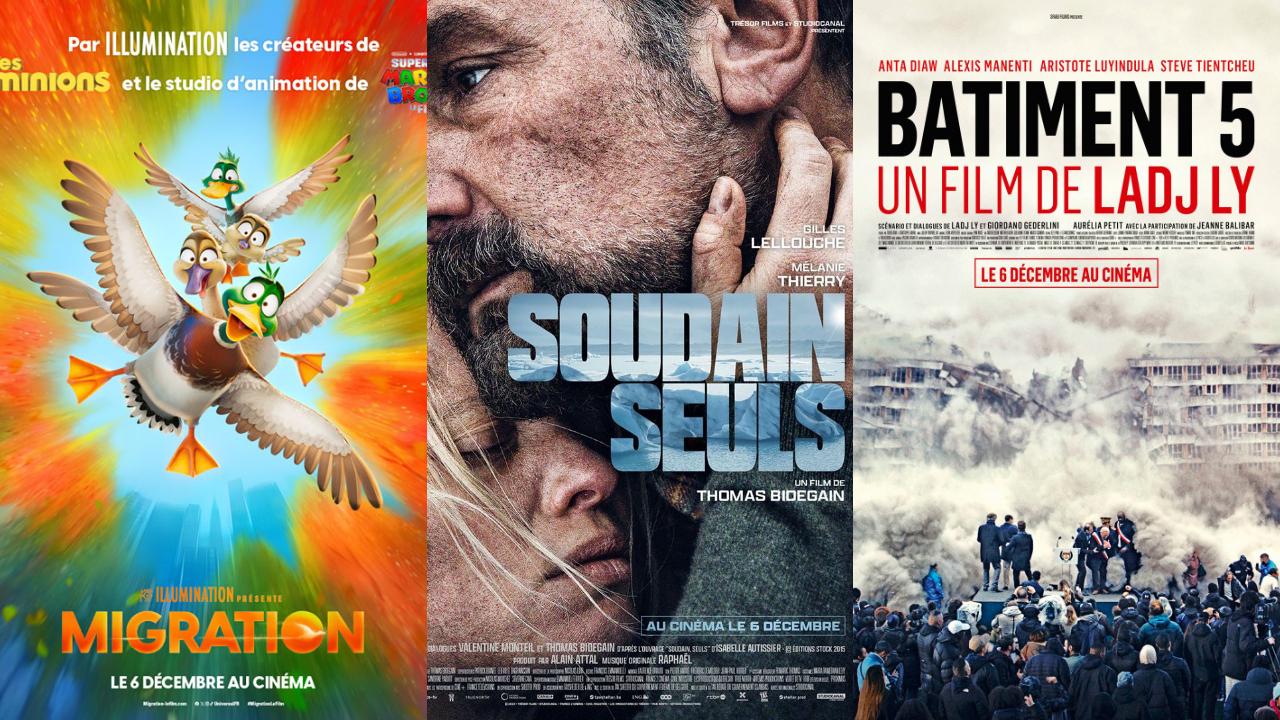 Affiches Films à l'affiche mercredi 6 décembre 2023