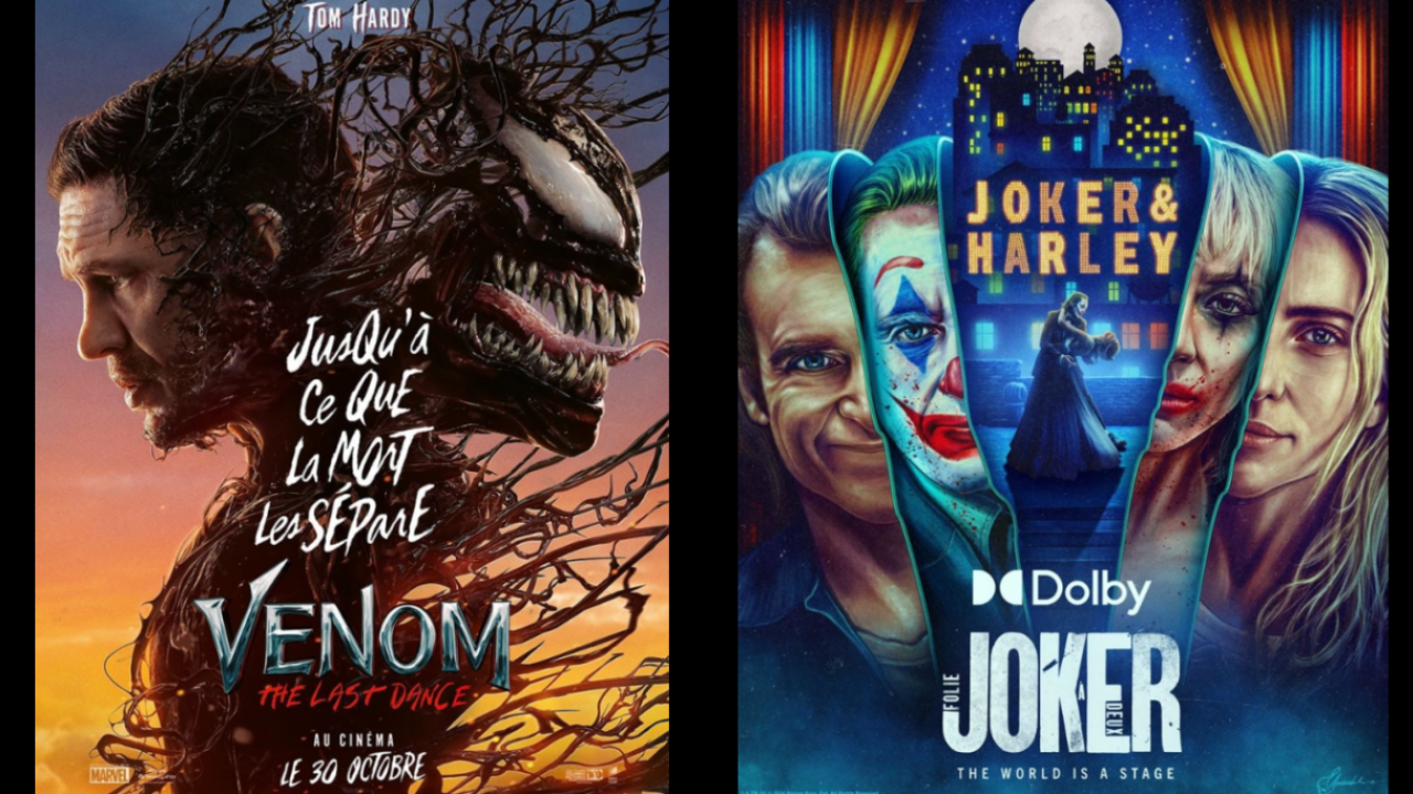 Venom 3 démarre tranquillement, Joker 2 quitte déjà le top 10 américain