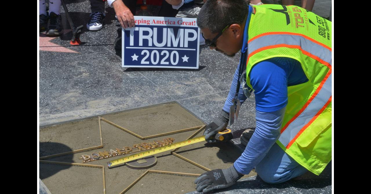 L'étoile de Donald Trump sur le Hollywood Boulevard
