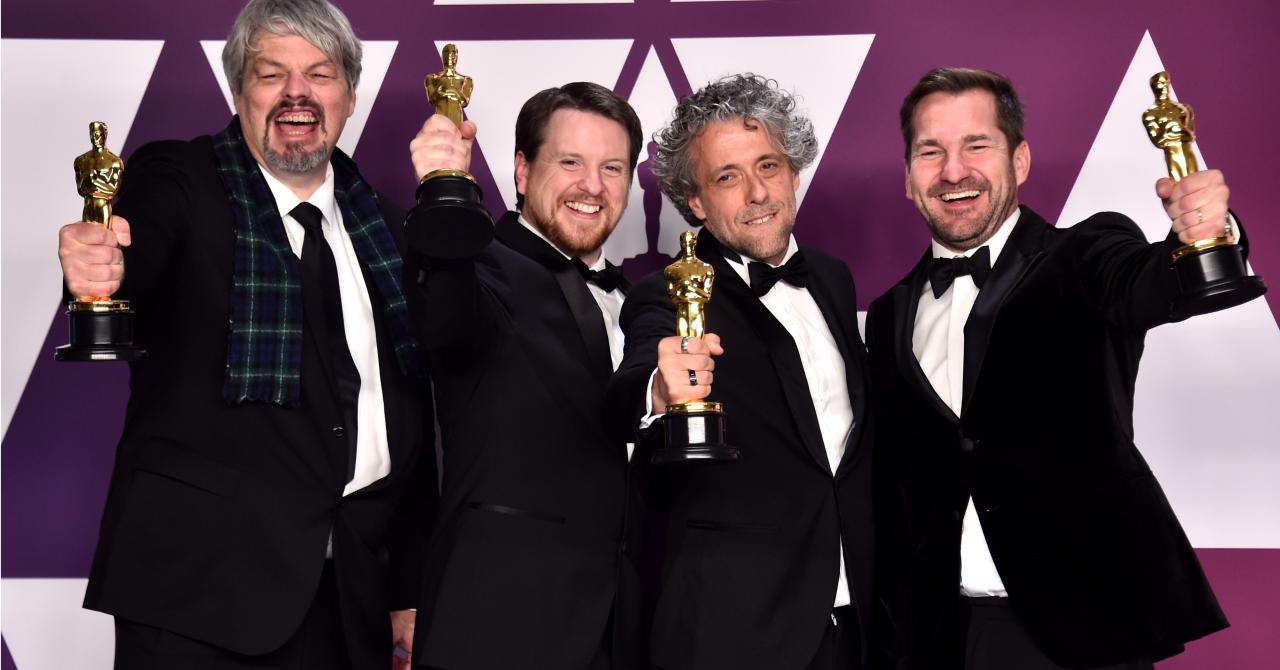 Oscars 2019 : Paul Lambert, Ian Hunter, Tristan Myles et J.D Schwalm ont gagné l'Oscar des meilleurs effets-spéciaux pour First Man