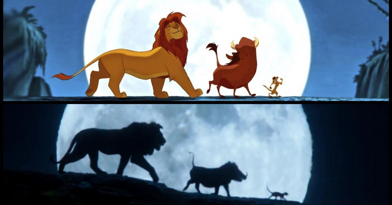 Le Roi Lion 1994 vs. 2019 : Simba, Pumbaa et Timon