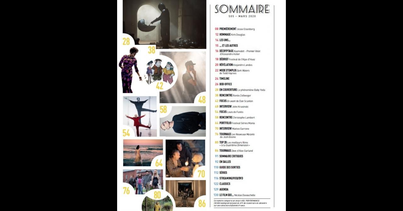 Sommaire de Première n°505 : Découvrez le sommaire illustré du nouveau numéro