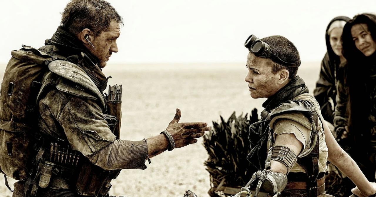 Charlize Theron et Tom Hardy dans Max Max : Fury Road (2015)