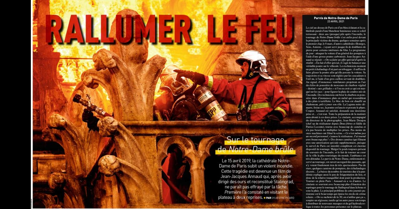 Première n°526 : Tournage : Notre-Dame brûle de Jean-Jacques Annaud