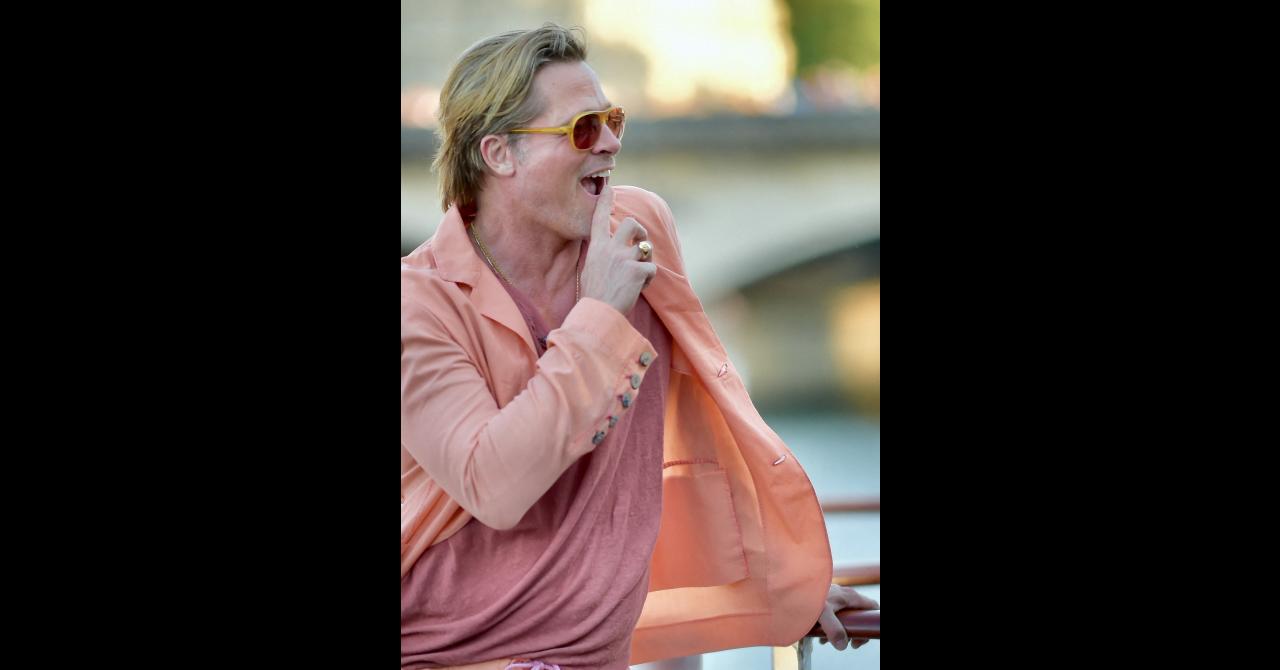 Brad Pitt a fait grimper la température à Paris pour la promo de Bullet Train 