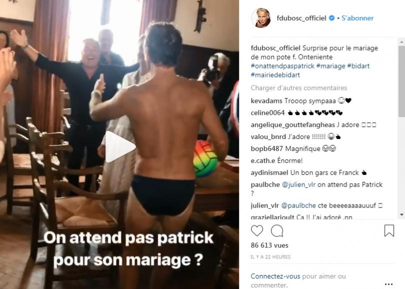 Quand Franck Dubosc débarque en slip au mariage de Fabien Onteniente