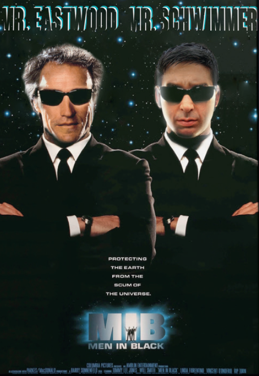 Men in Black : Et si Clint Eastwood et David Schwimmer avaient signé ? (montage affiche)