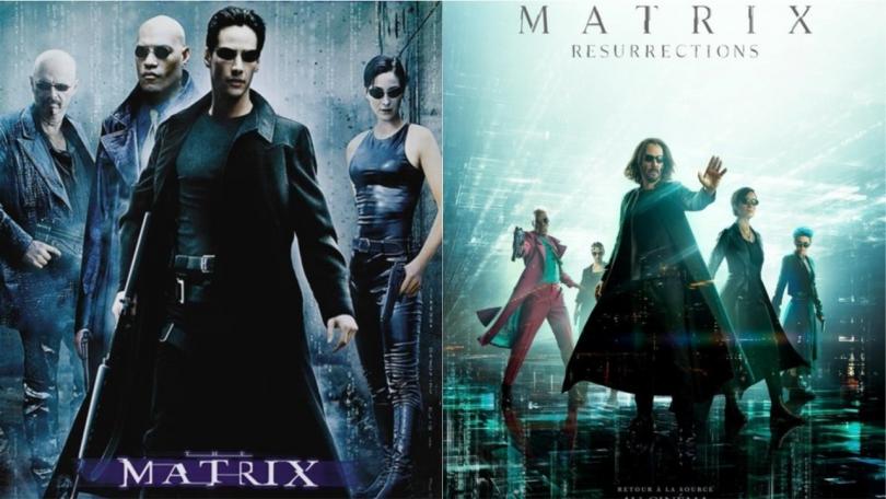 L'affiche de Matrix (1999)/L'affiche de Matrix Resurrections (2021)