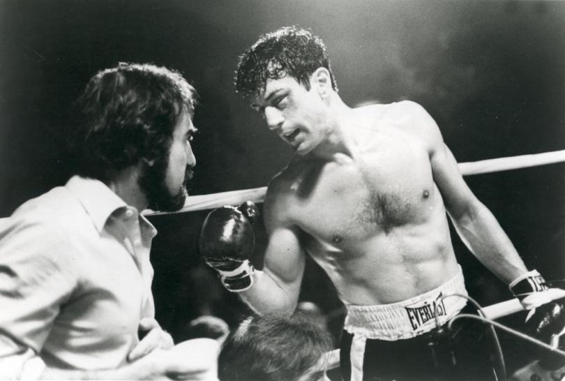 Martin Scorsese et Robert De Niro sur le tournage de Raging Bull