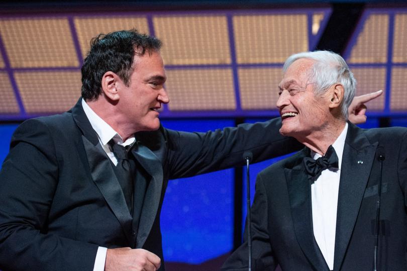 Quentin Tarantino et Roger Corman à la cérémonie de clôture du Festival de Cannes 2023