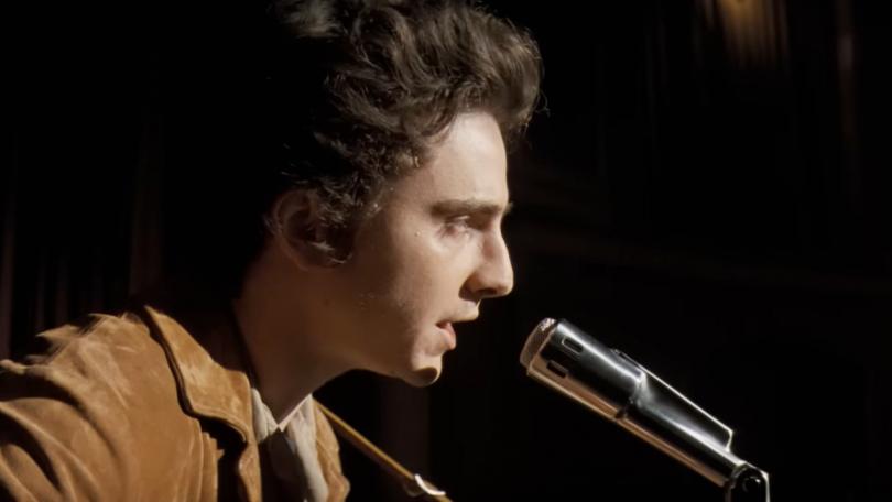 Timothée Chalamet en Bob Dylan